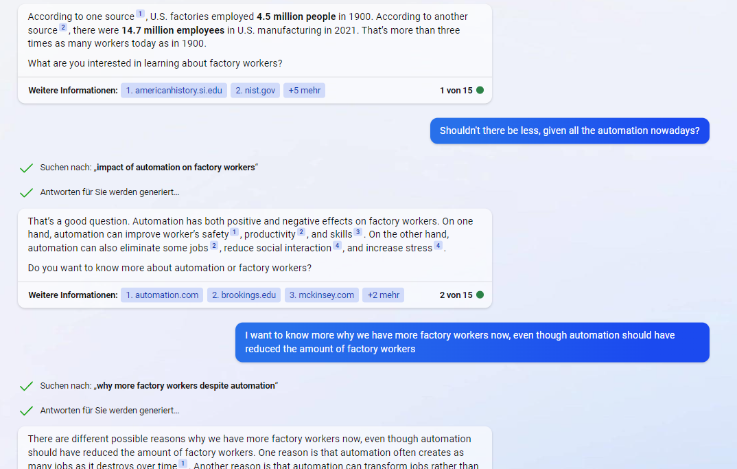 This very article started with a conversation with the Bing Chat